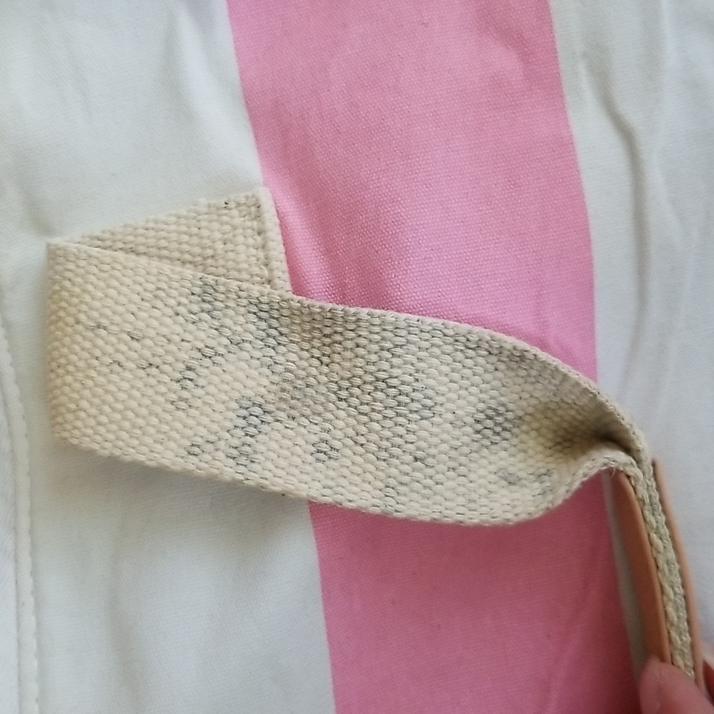 Victoria's Secret Pink And White Striped Weekender Tote Vacation Travel - Picture 6 of 6